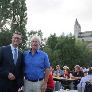 Thorsten Schäfer-Gümbel zusammen mit dem Landratskandidaten Helmut Jung