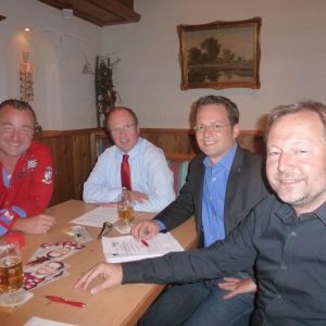Oliver Jung, Landrat Burkard Albers, MdL Tobias Eckert und Dr. Frank Schmidt